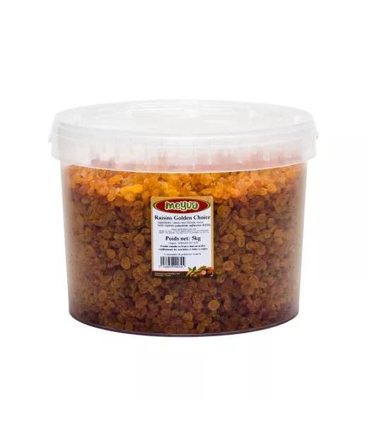 Raisins Golden Choice 5Kg - Grossiste Fruits Secs en Seau 