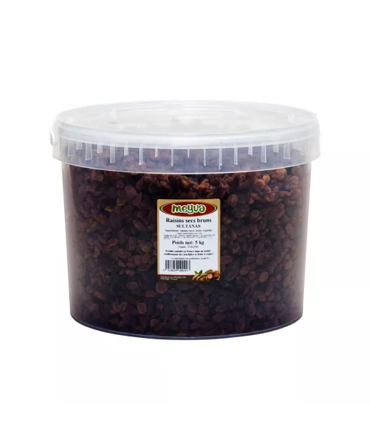 Grossiste Fruits Secs SEAU MEYVA - RAISIN SEC SULTANA 5KG Importateur Grossiste Fruits Secs en GROS