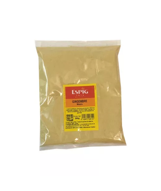 Grossiste Epices GINGEMBRE MOULU - 250g Importateur Grossiste Epices en GROS