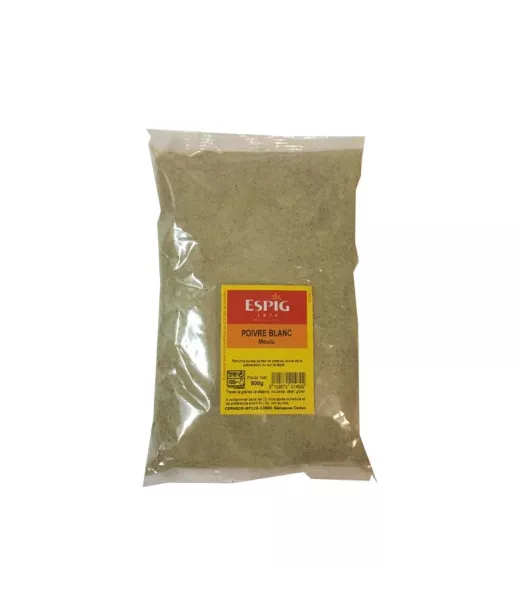Grossiste Epices ESPIG POIVRE BLANC MOULU 500G Importateur Grossiste Epices ESPIG en GROS