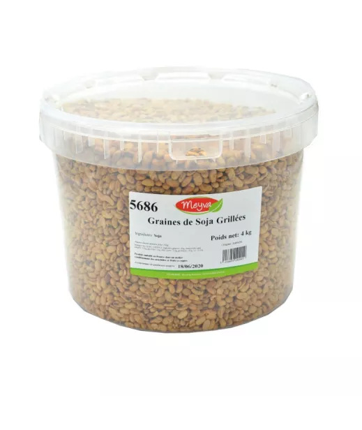 Grilled Soy Seeds 4kg - Wholesaler Dry Fruits in Bucket 