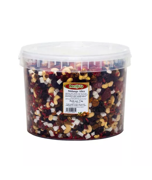  Mélange ALICE 5Kg, Seau Meyva - Grossiste Fruits Secs