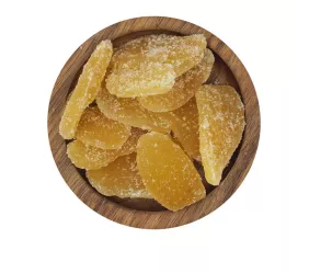 Fournisseur Fruits Secs SEAU MEYVA - GINGEMBRE DESHYDRATE LAMELLE SUCRE GLACE 5KG Grossiste Fruits Secs en GROS