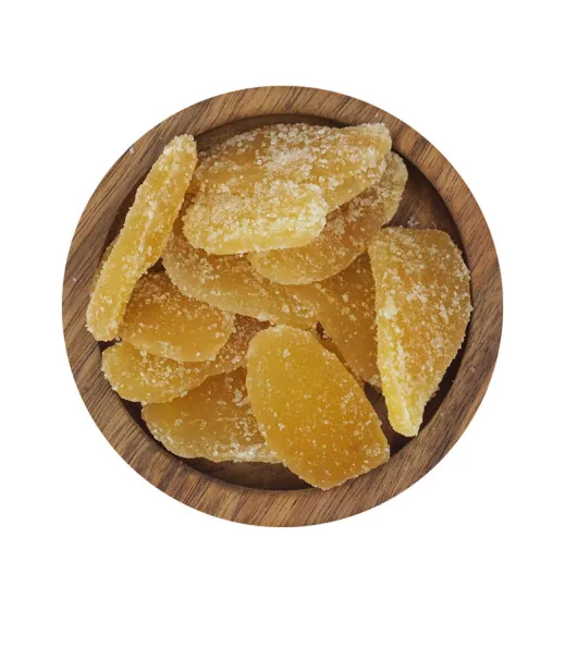Fournisseur Fruits Secs SEAU MEYVA - GINGEMBRE DESHYDRATE LAMELLE SUCRE GLACE 5KG Grossiste Fruits Secs en GROS