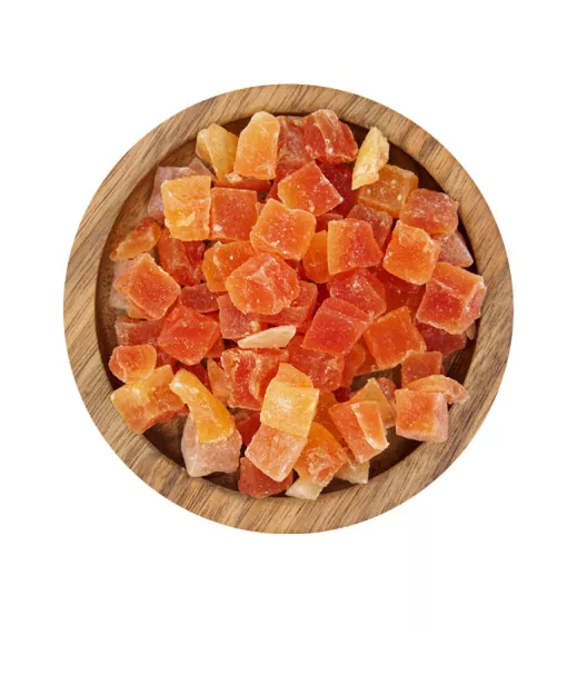 Papaya dehydrated in cubes, bucket 5kg - wholesaler dried fruit 