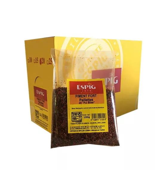 Piment Fort en Paillettes en Gros - Grossiste Epices ESPIG