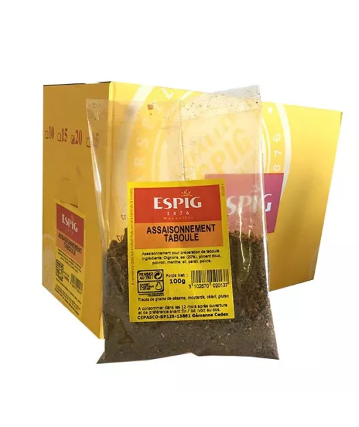 Fournisseur Epices ESPIG ASSAISONNEMENT TABOULE - 20x100g Grossiste Epices ESPIG en GROS