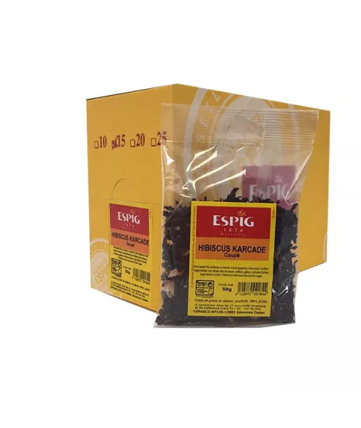 Wholesaler Spices Espig Hibiscus Flowers Coupees - 15x50g Importer Wholesaler Spices Espig Wholesale