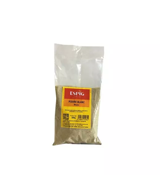 Grossiste Epices ESPIG POIVRE BLANC MOULU - 250g Importateur Grossiste Epices ESPIG en GROS