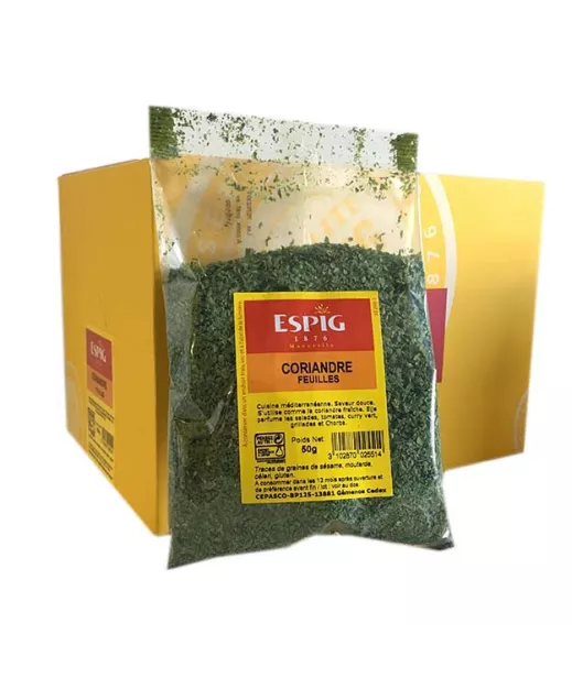 Coriandre Feuilles 15X50G - Fournisseur en épices ESPIG