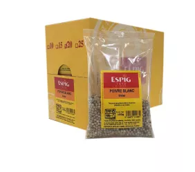 Fournisseur Epice POIVRE BLANC ENTIER - 20x100g Grossiste Epice en GROS