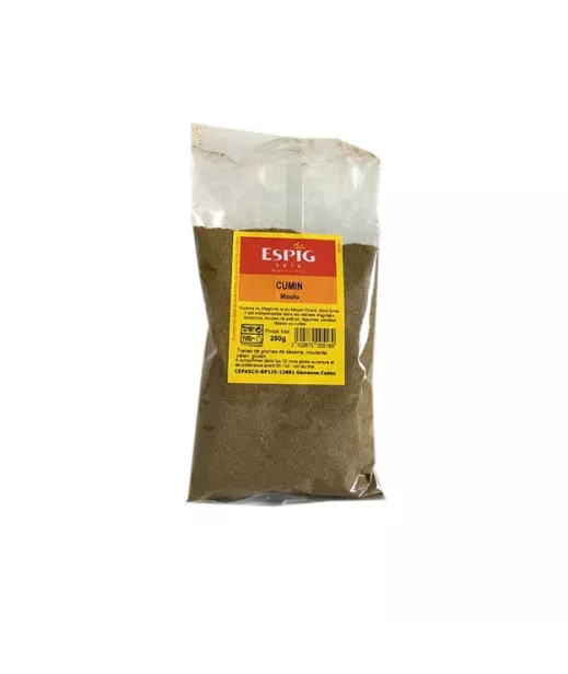 Importateur Grossiste Epices ESPIG CUMIN MOULU - 250g Fournisseur Epices ESPIG en GROS