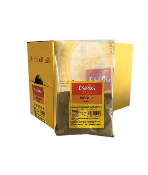 Importateur Grossiste Epice ANIS VERT MOULU - 20x100g Fournisseur Epice en GROS