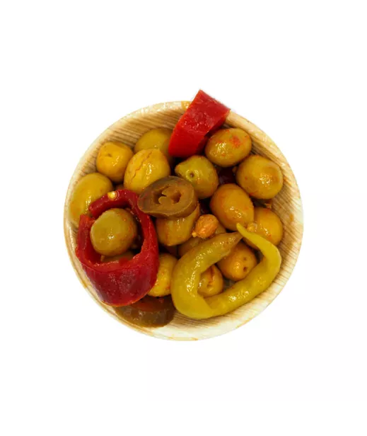 Fournisseur Olives et tapenades Olives PALIMEX - VERTES CASSEES PIMENTEES 19/21 10KG Grossiste Olives et tapenades en GROS