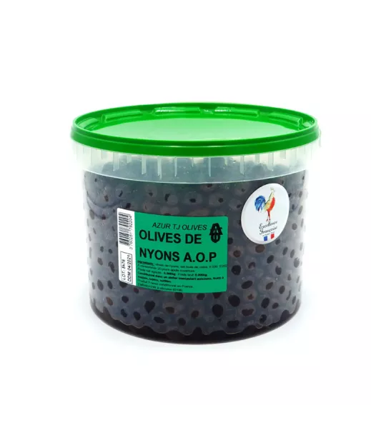 Nyons Black Olives, Eimer 5kg - Eimer Oliven Großhändler