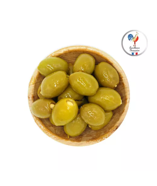Lieferant Oliven Eimer Kalisteos - Green Olive gestapelt Mandel - Original Griechenland 5kg Großhandel Oliven Großhandel