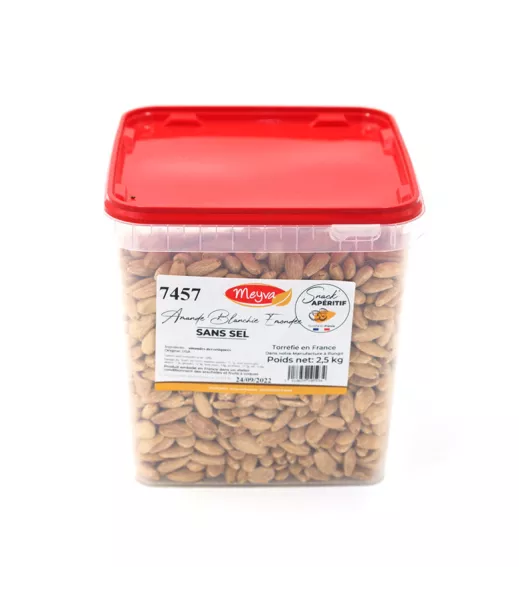 SNACK APERITIF - AMANDE EMONDEE 23/25 - Torréfié sans sel - 2,5KG