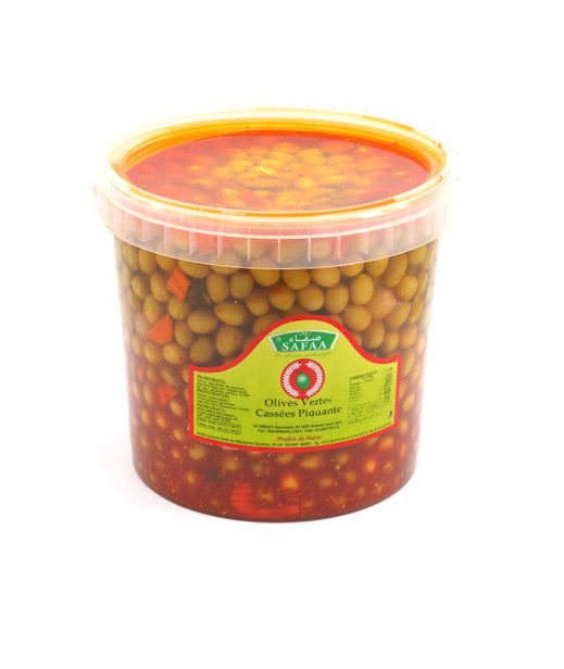 OLIVES SAFAA - PICHOLINES CASSEES PIQUANTES 8KG