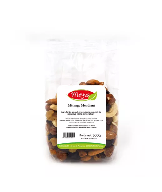 Importateur Grossiste Fruits Secs MEYVA - MELANGE MENDIANT 20X500g Fournisseur Fruits Secs en GROS