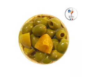 Olives MEYVA Cocktail Mojito 5KG – Olives Vertes Assaisonnées Apéritif & Restauration