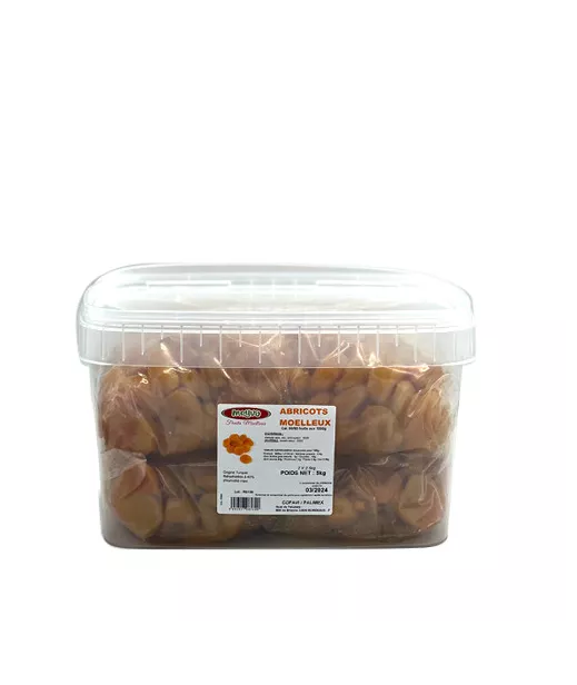 Fournisseur Fruits Secs MEYVA moelleux - ABRICOTS 60/80 - 5 K Grossiste Fruits Secs en GROS