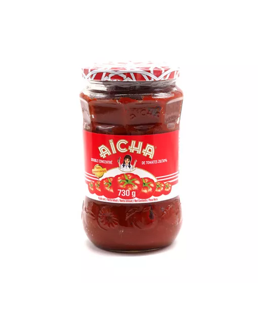 Fournisseur DOUBLE CONCENTRE TOMATE - AICHA DU MAROC - GRAND BOCAL VERRE 730G -  6X72CL