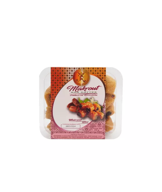 PATISSERIE JR - MAKROUT AUX DATTES - BARQUETTE OPERCULEE - 12X350G
