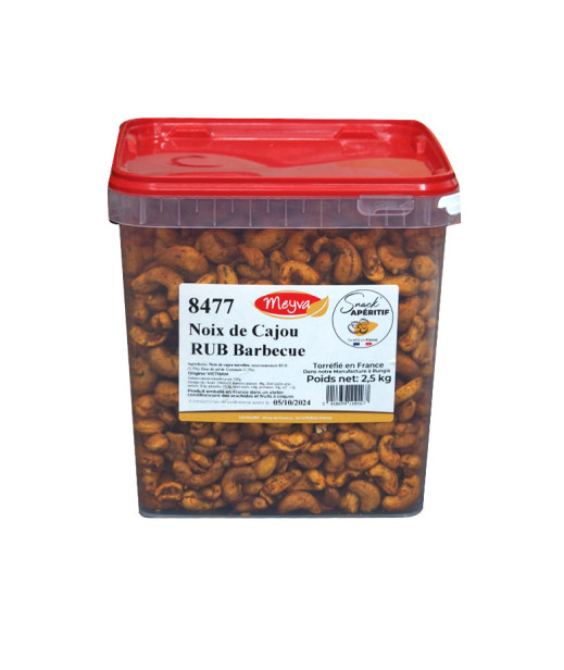 SNACK APERITIF - Noix de Cajou RUB Barbecue - 2.5KG