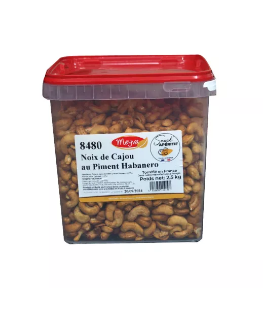 SNACK APERITIF - Noix de Cajou au Piment Habanero - 2.5KG