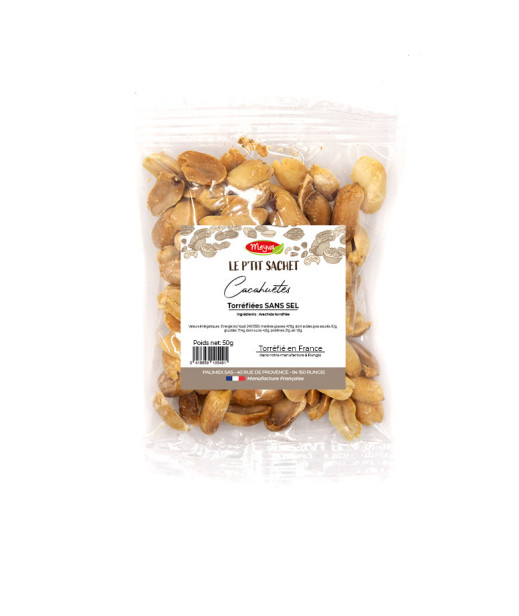 LE PTIT SACHET - Arachide Blanchie 25/29 - Torréfié SANS SEL - 20X50G