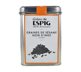 Antoine Espig Eisenkoffer - ganz schwarze Sesam-Samen - 300g