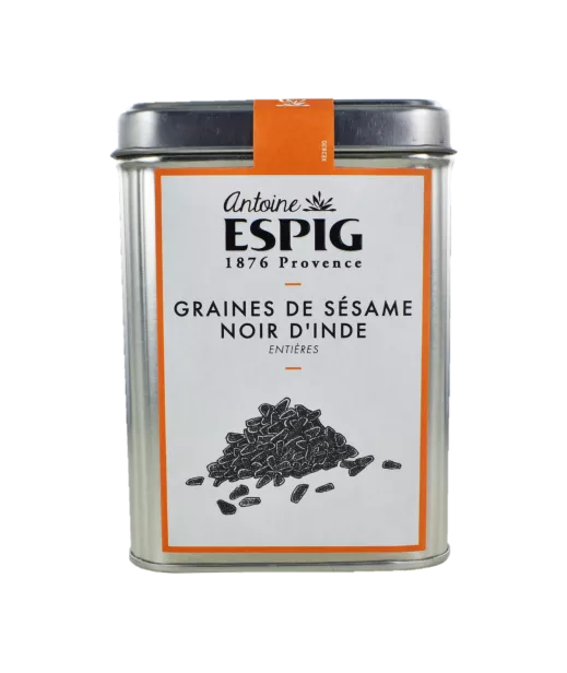 ANTOINE ESPIG Iron Box - Whole Black Sesame Seeds - 300g