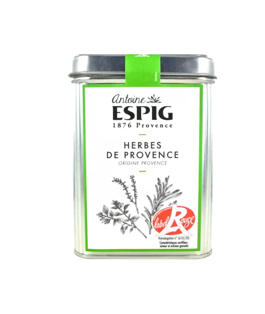 Boîte fer Antoine ESPIG - Herbes De PROVENCE Label Rouge - 130g