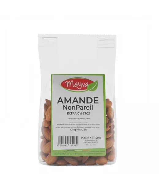 Meyva - Crue Almond Nonpareil Extra 23/25 - 12x200g