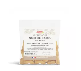 LE PTIT SACHET - Noix de Cajou W240 - Torréfié SANS SEL - 20X50G