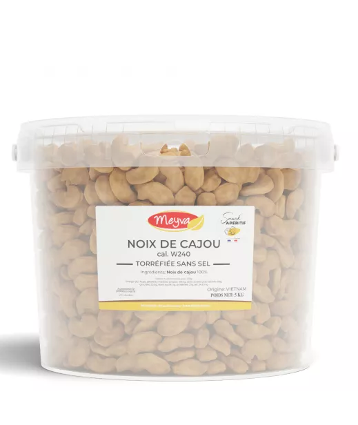 Snack Aperitif - Cashew W240 Gebratenes Salz ohne Salz