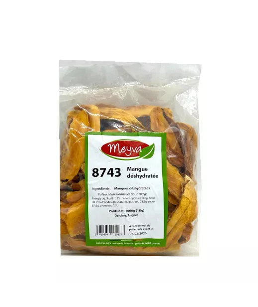 MEYVA - 8743 - MANGUE DESHYDRATEE - sans sucre ajouté - 6X1KG