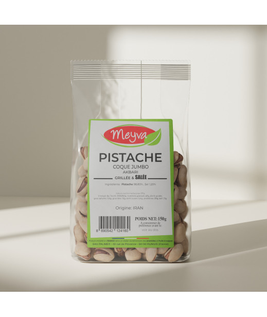 Meyva - Pistache Coque Grillée/Salée Akbari Jumbo - Iran - 12x150g