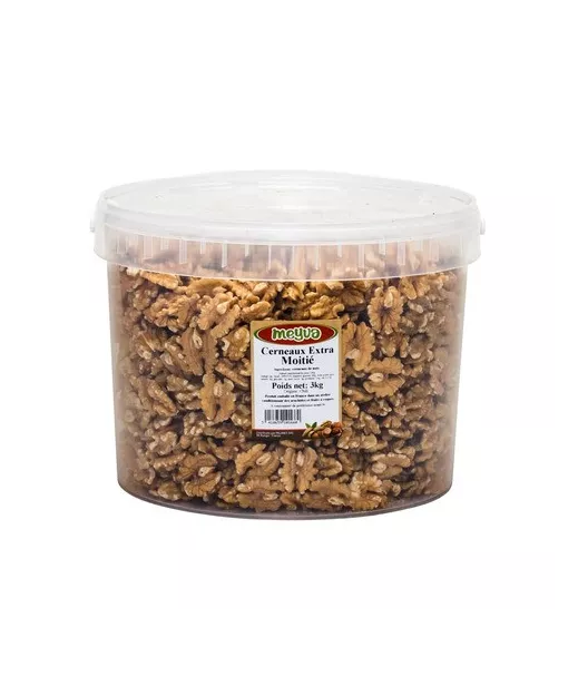 CERNEAUX DE NOIX EXTRA CHILI 3KG Fournisseur Fruits Secs en GROS - Importateur Grossiste Fruits Secs SEAU MEYVA - CERNEAUX DE NO