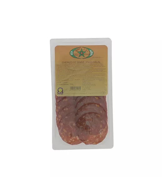 TRANCHE CHORIZO DE DINDE EXTRA HALAL - ZAHRA / RIF - 12x100G