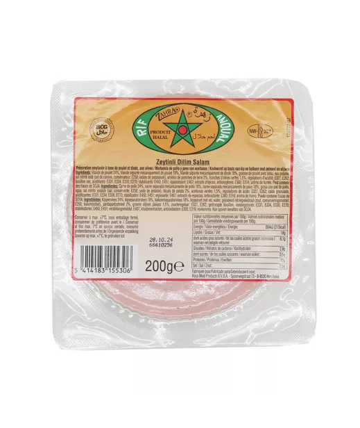 ZAHRA-ZEYTINLI DILIM SALAM - Tranche Volaille Olive - 12x200G HALAL