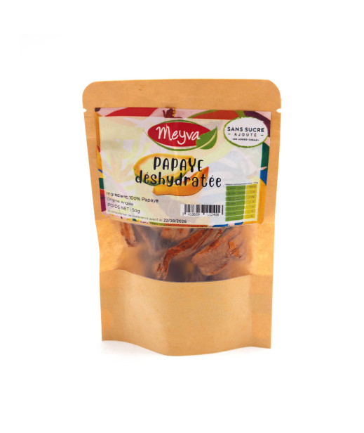 MEYVA - PAPAYE DESHYDRATEE - 20x50g **Sans sucre ajouté**