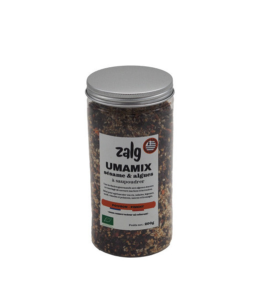 ZALG UMAMIX - Sésames & Algues - POIVRON, PIMENT - 200G - Vente à l'unité