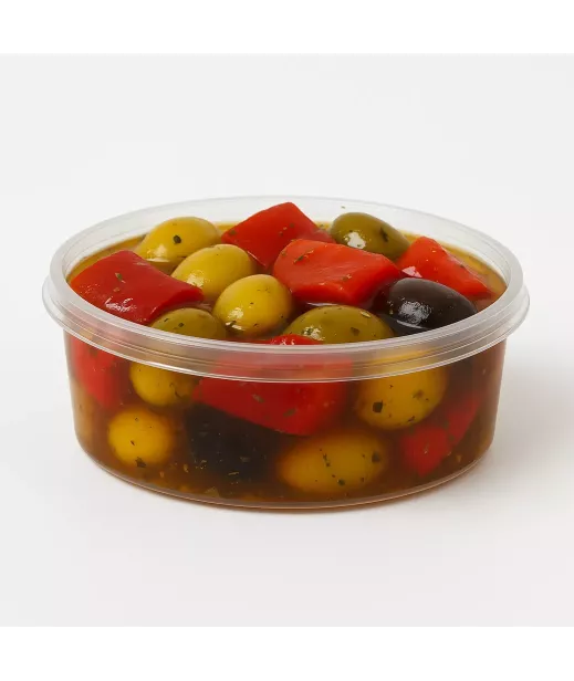POT ROND - OLIVES CASSEES VERTES A LA PROVENCALE 14X190G