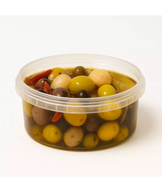 POT ROND - OLIVES ANDALOUSES PIMENTEES 14X190G