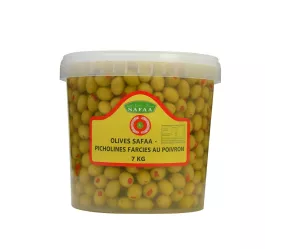 Olives Safaa - Picholines stuffed with pepper 7 kg