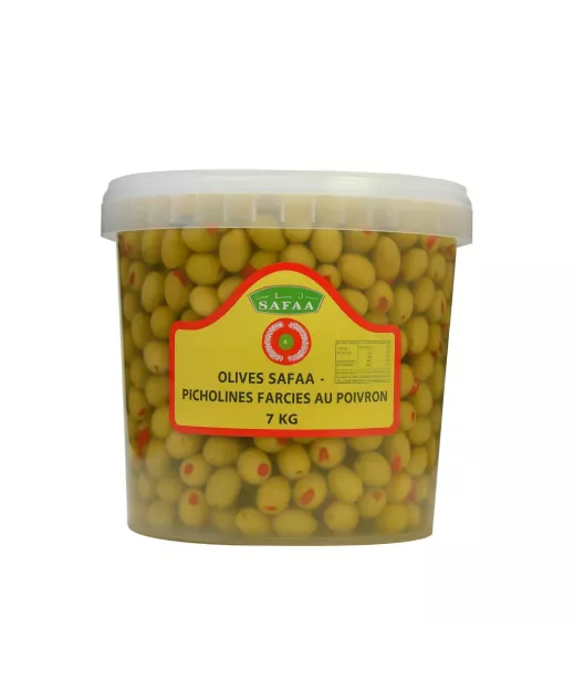 Olives Safaa - Picholines stuffed with pepper 7 kg