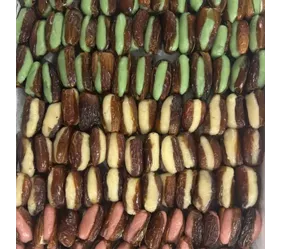 Importateur Grossiste Epicerie fine Datte fourree pate amande tricolore