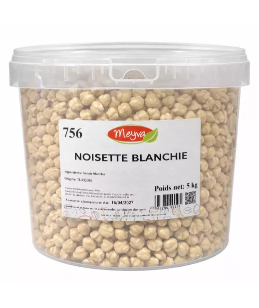 Noisettes Blanchies, Cal. 12/14 5KG - Grossiste Fruits Secs