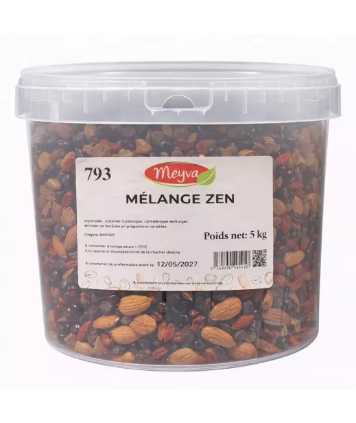 Mélange Zen 5kg - Grossiste Importateur Fruits Secs en Seau